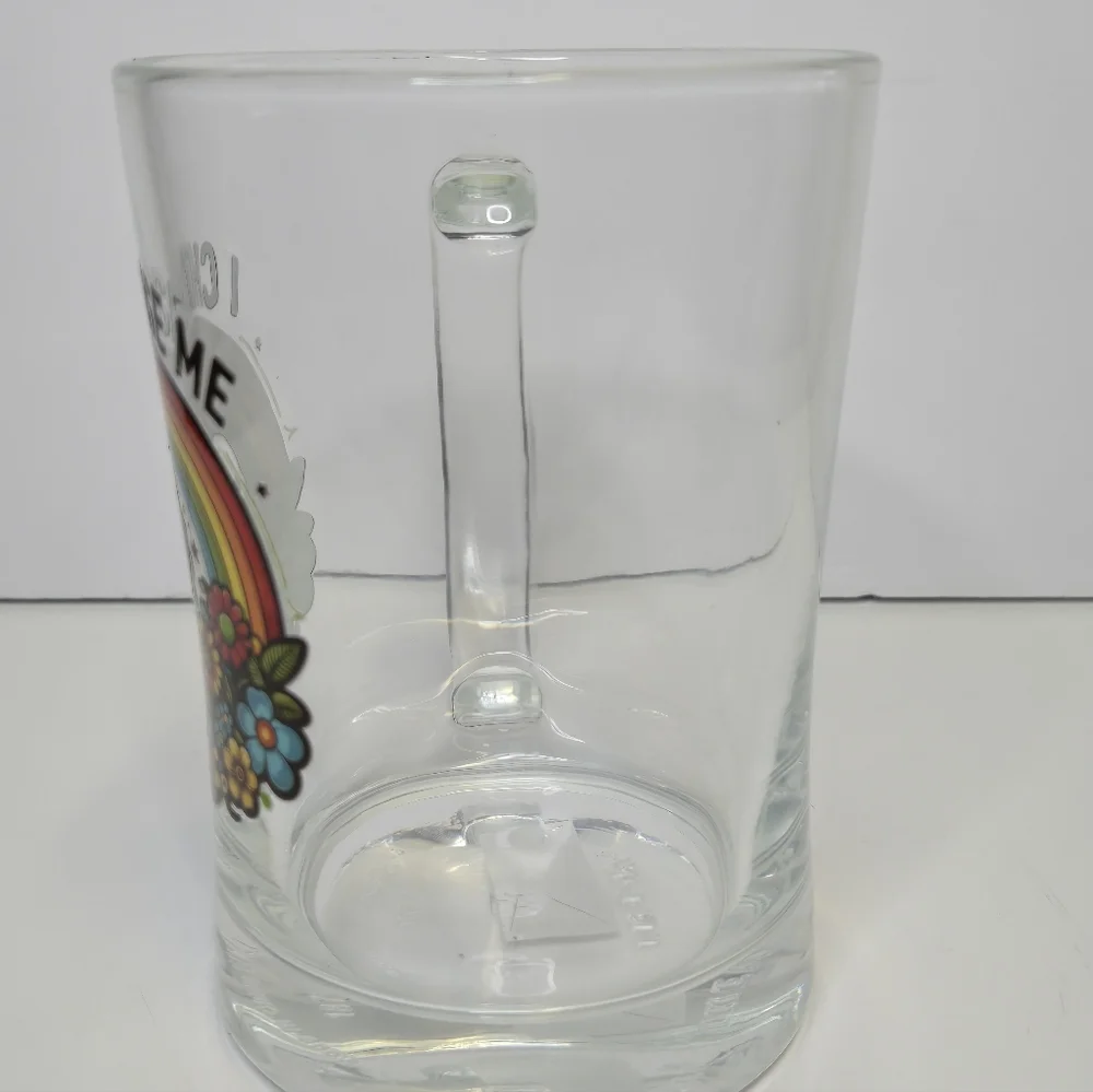 IKEA MJÖD Glass Mug 20oz Colorful Retro Gift